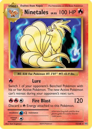 Ninetales 015/108 [XY  Evolutions]  - Holofoil