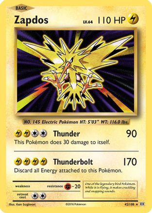 Zapdos 042/108 [XY  Evolutions]  - Holofoil