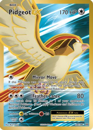 Pidgeot EX (Full Art) 104/108 [XY  Evolutions]  - Holofoil