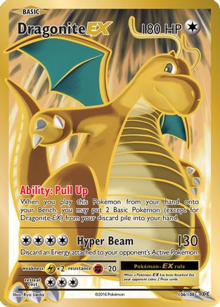 Dragonite EX (Full Art) 106/108 [XY  Evolutions]  - Holofoil