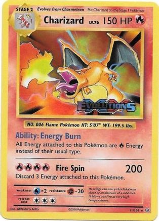Charizard (XY Evolutions Prerelease) 011 [XY Promos]  - Holofoil