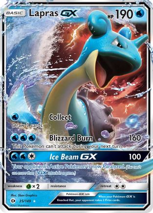 Lapras GX 035/149 [SM Base Set]  - Holofoil
