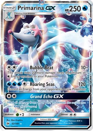 Primarina GX 042/149 [SM Base Set]  - Holofoil