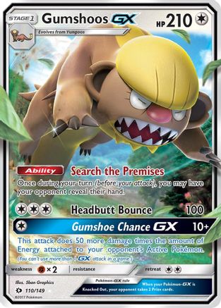 Gumshoos GX 110/149 [SM Base Set]  - Holofoil