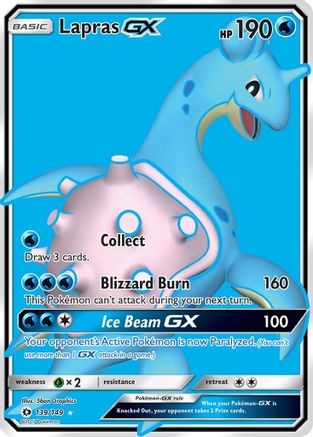 Lapras GX (Full Art) 139/149 [SM Base Set]  - Holofoil