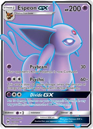 Espeon GX (Full Art) 140/149 [SM Base Set]  - Holofoil