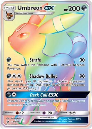 Umbreon GX (Secret) 154/149 [SM Base Set]  - Holofoil