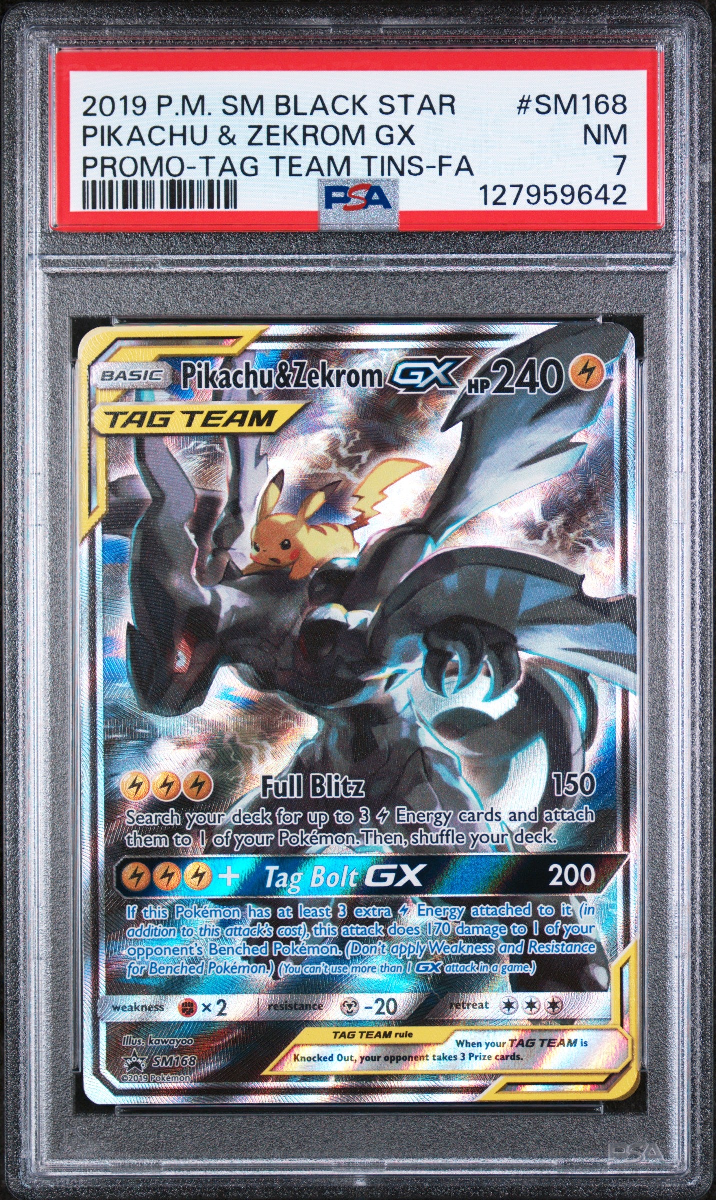 [PSA7] Pikachu & Zekrom GX SM168
