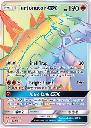 Turtonator GX (Secret) 148 [SM  Guardians Rising]  - Holofoil
