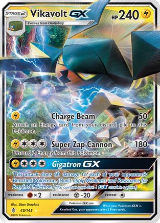 Vikavolt GX 045/145 [SM  Guardians Rising]  - Holofoil