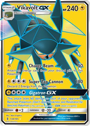 Vikavolt GX (Full Art) 134 [SM  Guardians Rising]  - Holofoil