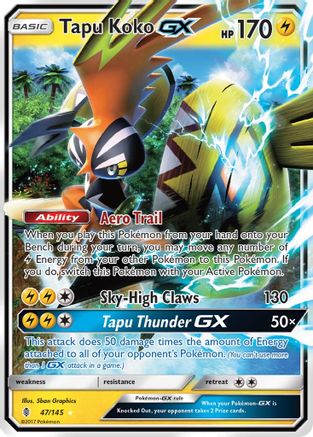 Tapu Koko GX 047/145 [SM  Guardians Rising]  - Holofoil