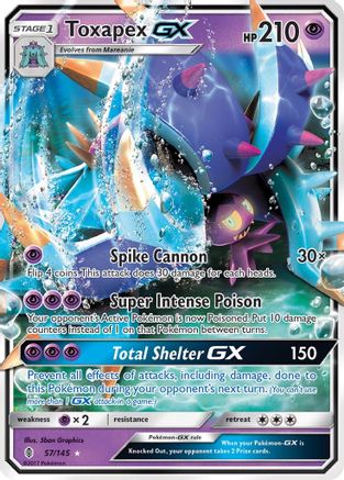 Toxapex GX 057/145 [SM  Guardians Rising]  - Holofoil