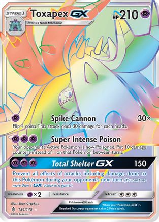 Toxapex GX (Secret) 154 [SM  Guardians Rising]  - Holofoil