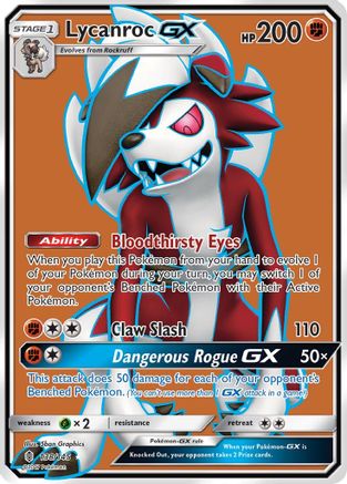 Lycanroc GX (Full Art) 138/145 [SM  Guardians Rising]  - Holofoil
