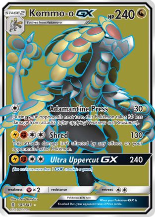 Kommo-o GX (Full Art) 141/145 [SM  Guardians Rising]  - Holofoil