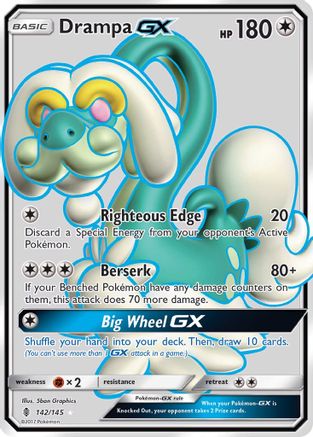 Drampa GX (Full Art) 142/145 [SM  Guardians Rising]  - Holofoil