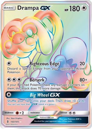 Drampa GX (Secret) 160 [SM  Guardians Rising]  - Holofoil