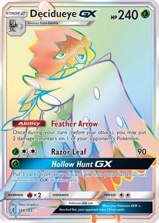 Decidueye GX (Secret) 146 [SM  Guardians Rising]  - Holofoil