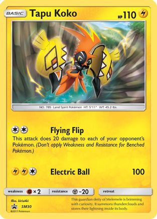 Tapu Koko SM30 [SM Promos]  - Holofoil