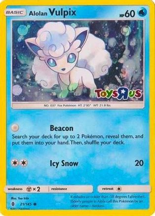 Alolan Vulpix 021/145 [Miscellaneous Cards & Products]  - Holofoil