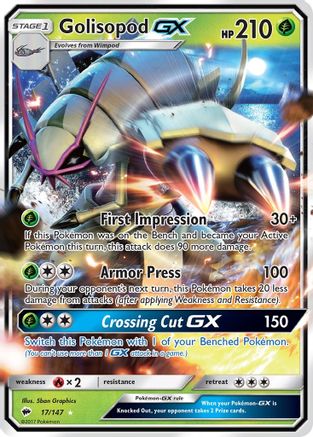 Golisopod GX 017/147 [SM  Burning Shadows]  - Holofoil