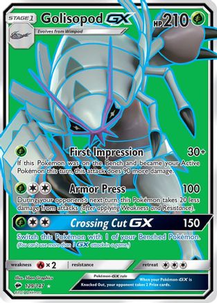 Golisopod GX (Full Art) 129/147 [SM  Burning Shadows]  - Holofoil