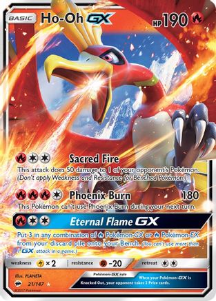 Ho-Oh GX 021/147 [SM  Burning Shadows]  - Holofoil