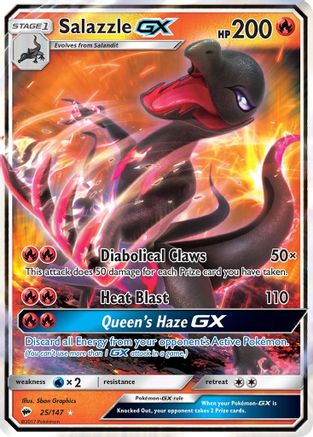 Salazzle GX 025/147 [SM  Burning Shadows]  - Holofoil