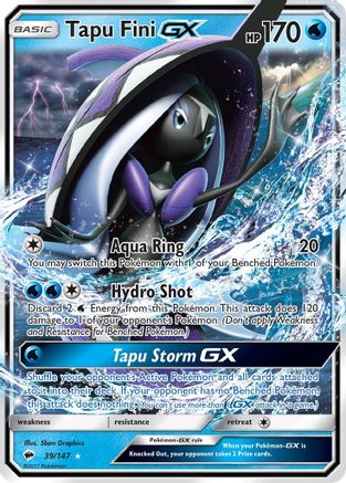 Tapu Fini GX 039/147 [SM  Burning Shadows]  - Holofoil