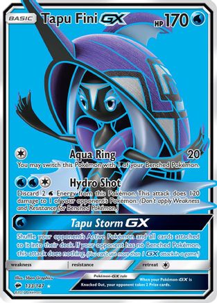 Tapu Fini GX (Full Art) 133/147 [SM  Burning Shadows]  - Holofoil