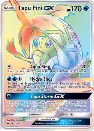 Tapu Fini GX (Secret) 152 [SM  Burning Shadows]  - Holofoil