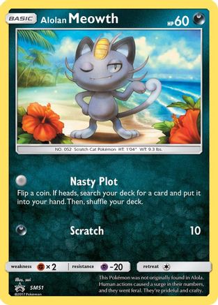 Alolan Meowth SM51 [SM Promos]  - Holofoil