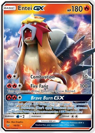 Entei GX 010/73 [Shining Legends]  - Holofoil