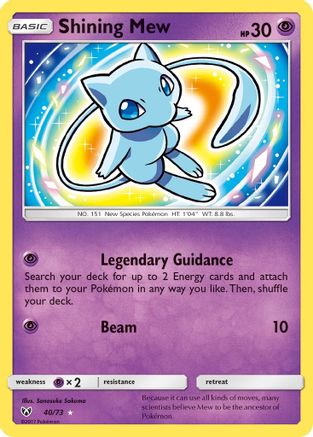 Shining Mew 040/73 [Shining Legends]  - Holofoil