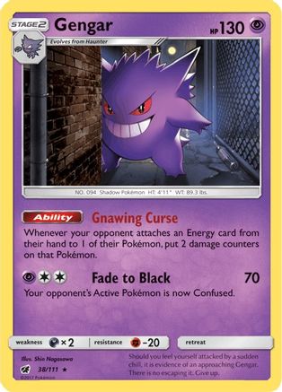 Gengar 038/111 [SM  Crimson Invasion]  - Holofoil