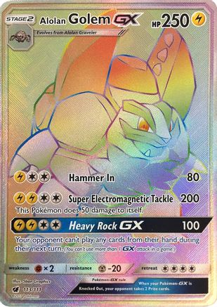 Alolan Golem GX (Secret) 113 [SM  Crimson Invasion]  - Holofoil