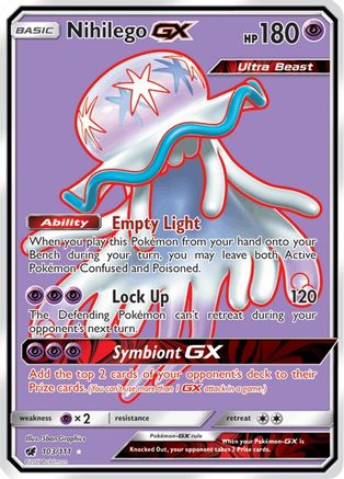 Nihilego GX (Full Art) 103/111 [SM  Crimson Invasion]  - Holofoil