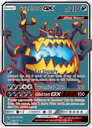 Guzzlord GX (Full Art) 105/111 [SM  Crimson Invasion]  - Holofoil