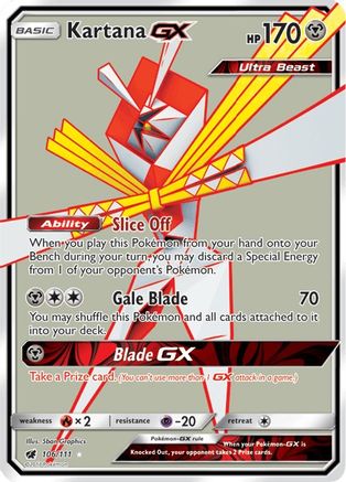 Kartana GX (Full Art) 106/111 [SM  Crimson Invasion]  - Holofoil