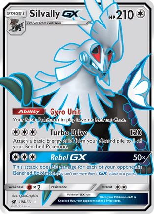 Silvally GX (Full Art) 108/111 [SM  Crimson Invasion]  - Holofoil