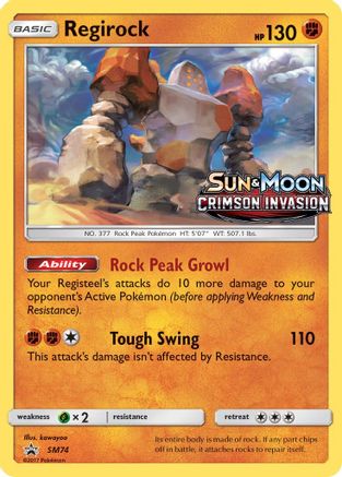 Regirock SM74 [SM Promos]  - Holofoil