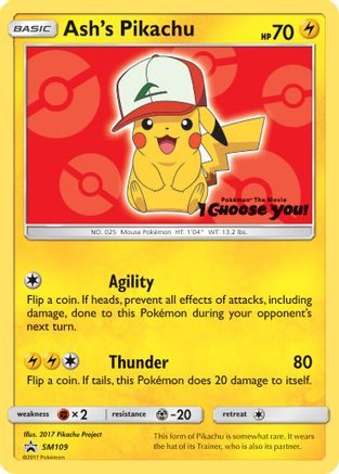 Ash's Pikachu SM109 [SM Promos]