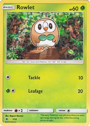 Rowlet 001/12 [McDonalds Promos 2017]  - Holofoil