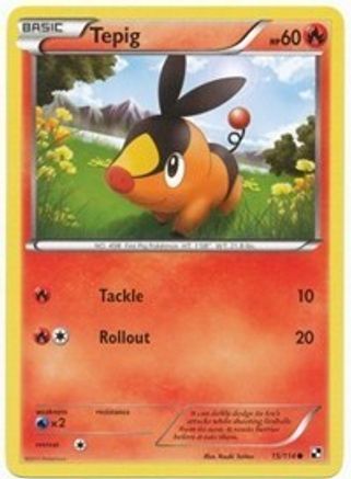 Tepig 15/114 (Cosmos Holo) 015/114 [League & Championship Cards]  - Holofoil