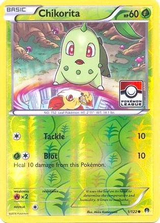 Chikorita 001/122 [League & Championship Cards]  - Reverse Holofoil