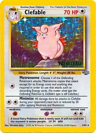 Clefable (Prerelease) 001/64 [WoTC Promo]  - Holofoil
