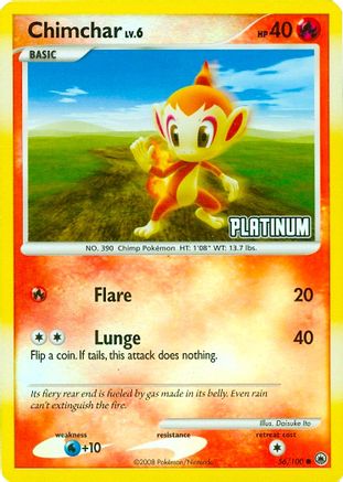 Chimchar 056/100 [Burger King Promos]  - Reverse Holofoil
