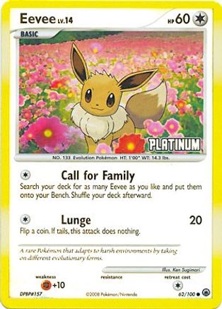 Eevee 062/100 [Burger King Promos]  - Reverse Holofoil