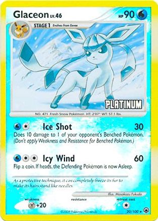 Glaceon 020/100 [Burger King Promos]  - Reverse Holofoil